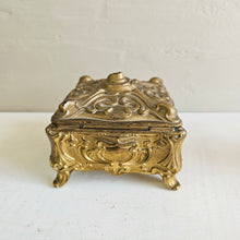 Load image into Gallery viewer, Jenning Brothers Art Nouveau Brass Tone Jewelry Casket 42505