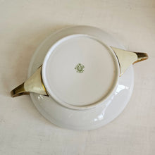 Load image into Gallery viewer, Vintage Nippon Porcelain Handle Bowl – Hand Painted Fruit & Floral with Gold Trim #42506