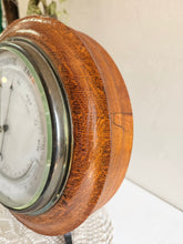 Load image into Gallery viewer, Wooden Oak Ship Barometer #42507