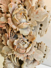 Load image into Gallery viewer, Chinese Hand Carved Soapstone Floral Sculpture w/ Stand #026