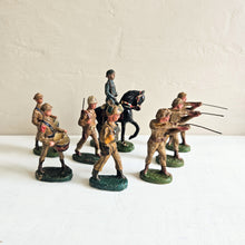 Load image into Gallery viewer, Vintage Elastolin U.S. Cavalry Soldiers -1930’s German Composition Figures Set of 8 42504