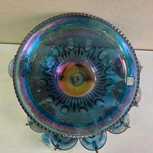 Load image into Gallery viewer, Blue Carnival Indiana Glass Punch Bowl Set 42207