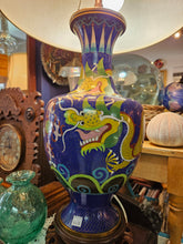 Load image into Gallery viewer, Cloisonne Dragon Lamp #42507