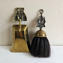Load image into Gallery viewer, Vintage Brass Cymru Shovel and Mayflower Brush Coal Set 42503