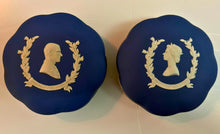 Load image into Gallery viewer, Wedgwood Royal Blue Jasperware Trinket Boxes Prince Philip and Queen Elizabeth (priced separately) 42603
