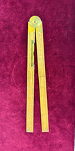 Load image into Gallery viewer, Vintage Foldable Wood Ruler w/ Brass Level 42604
