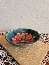 Load image into Gallery viewer, Hibiscus Moorcroft Green Pottery Bowl
