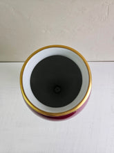 Load image into Gallery viewer, Limoges France Maroon &amp; Gold Porcelain Vase Hand Painted 2419
