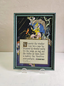 Buzza Motto Elf Pixie 1925 Picture with Red Cardinal 42404