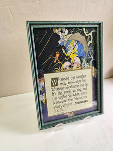 Buzza Motto Elf Pixie 1925 Picture with Red Cardinal 42404