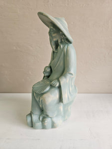 Vintage Chinese sitting Ceramic Figure KF