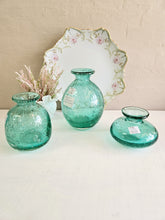 Load image into Gallery viewer, Crate and Barrel Mae Green Bubble Glass Vase (PICK ONE)
