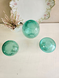 Crate and Barrel Mae Green Bubble Glass Vase (PICK ONE)