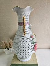 Load image into Gallery viewer, Large White Decorative Floral Vase 013
