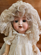 Load image into Gallery viewer, Antique German Bisque Doll with Dress and Hat #2495
