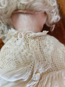 Antique German Bisque Doll with Dress and Hat #2495