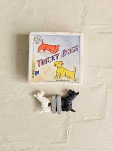 Vintage Miniature Scotty Dogs Magnetic Toy Tricky Dogs #42501