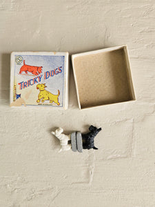 Vintage Miniature Scotty Dogs Magnetic Toy Tricky Dogs #42501