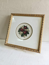 Load image into Gallery viewer, Vintage Framed Petitpoint Roses. 42505
