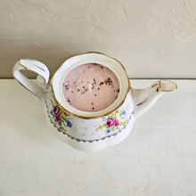 Load image into Gallery viewer, Soy/Paraffin Wax Candle in Royal Albert Petit Point Teapot.
