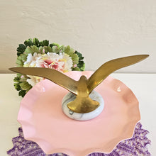 Load image into Gallery viewer, Brass Paperweight Bird on Marble Base 42503
