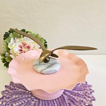 Load image into Gallery viewer, Brass Paperweight Bird on Marble Base 42503
