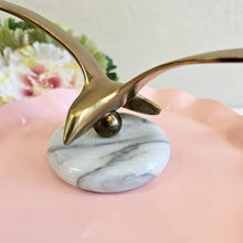 Load image into Gallery viewer, Brass Paperweight Bird on Marble Base 42503
