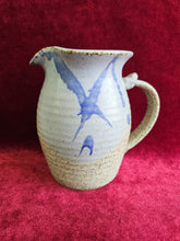 Load image into Gallery viewer, Vintage Blue Speckled Pottery Stoneware Pitcher 42502
