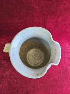 Vintage Blue Speckled Pottery Stoneware Pitcher 42502