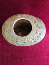 Load image into Gallery viewer, Signed Canadian Studio Art Pottery Bamboo Design Vase with Textured Rim 42403
