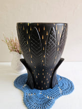 Load image into Gallery viewer, Black and Gold Beswick Vase 42407
