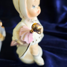 Load image into Gallery viewer, Vintage Napco “Just Ducky” 1956 Umbrella Raincoat Boy Girl Salt and Pepper Shakers WC
