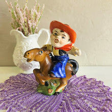Load image into Gallery viewer, Vintage Cowboy Western Horse Bucking Bronco Salt &amp; Pepper Shakers WC
