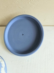 Wedgwood Blue Jasperware Grapevine Lidded Trinket Jewelry Box 023