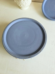 Wedgwood Blue Jasperware Grapevine Lidded Trinket Jewelry Box 023