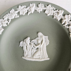 Wedgwood Green Jasperware Small Trinket Dish 42404