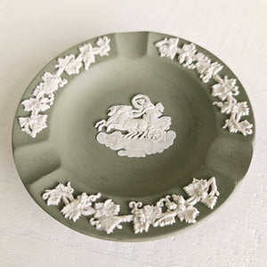 Wedgwood Green Jasperware Small Ashtray Chariot 248