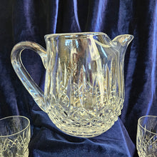 Load image into Gallery viewer, Waterford Crystal Pitcher and 8 Footed Glasses Set – Lismore Pattern 42504
