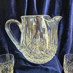 Waterford Crystal Pitcher and 8 Footed Glasses Set – Lismore Pattern 42504