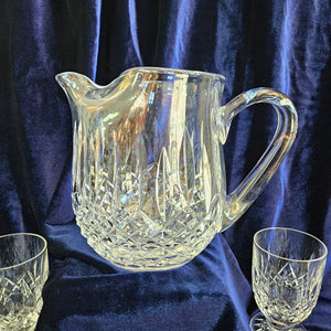 Waterford Crystal Pitcher and 8 Footed Glasses Set – Lismore Pattern 42504