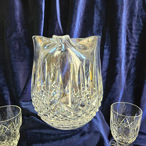 Waterford Crystal Pitcher and 8 Footed Glasses Set – Lismore Pattern 42504