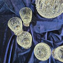Load image into Gallery viewer, Waterford Crystal Pitcher and 8 Footed Glasses Set – Lismore Pattern 42504
