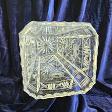 Load image into Gallery viewer, Heavy Cut Lead Crystal Vase – Roses Etching and Geometric Design 020

