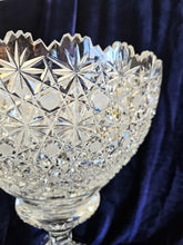 Load image into Gallery viewer, Antique Stars and Buttons American Brilliant Cut Glass Pedestal Vase 020
