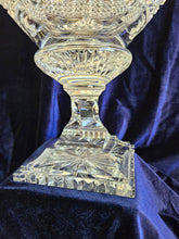 Load image into Gallery viewer, Antique Stars and Buttons American Brilliant Cut Glass Pedestal Vase 020
