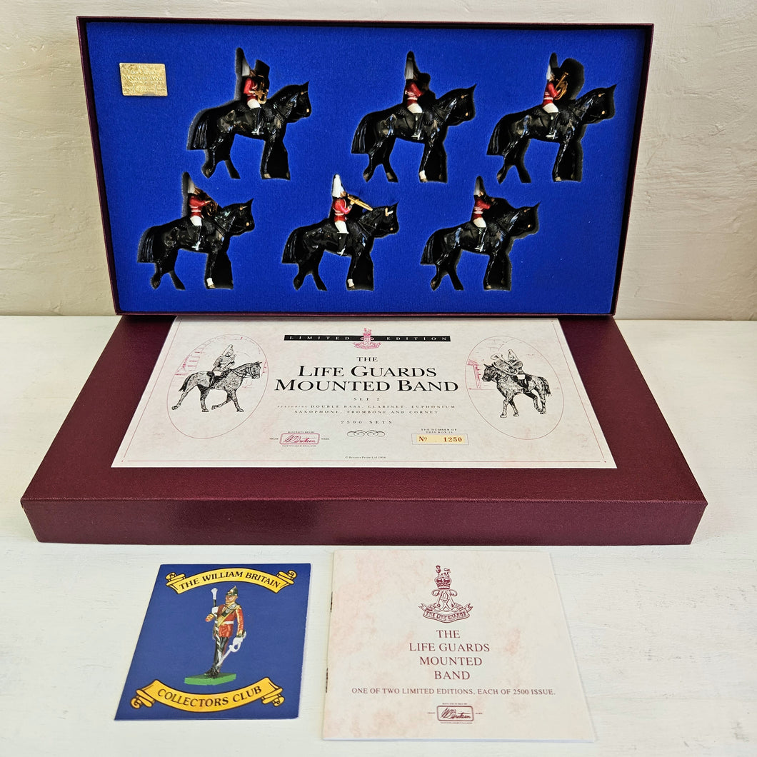 William Britain Limited Edition The Life Guards Mounted Band – Set of 6 with COA and Original Box 2502