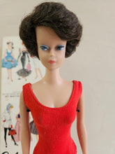 Load image into Gallery viewer, Vintage 1960&#39;s Mattel Brunette Bubble Cut Barbie with 1/2 the original box 42407
