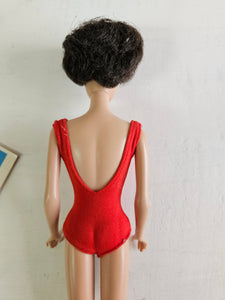 Vintage 1960's Mattel Brunette Bubble Cut Barbie with 1/2 the original box 42407