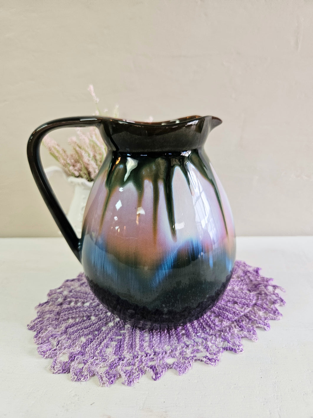 CCC Pottery Canadian Ceramic Craft Pitcher Drip Glaze 42505