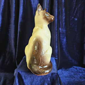 #1882 Large Beswick Siamese Cat Sitting Up 25 08